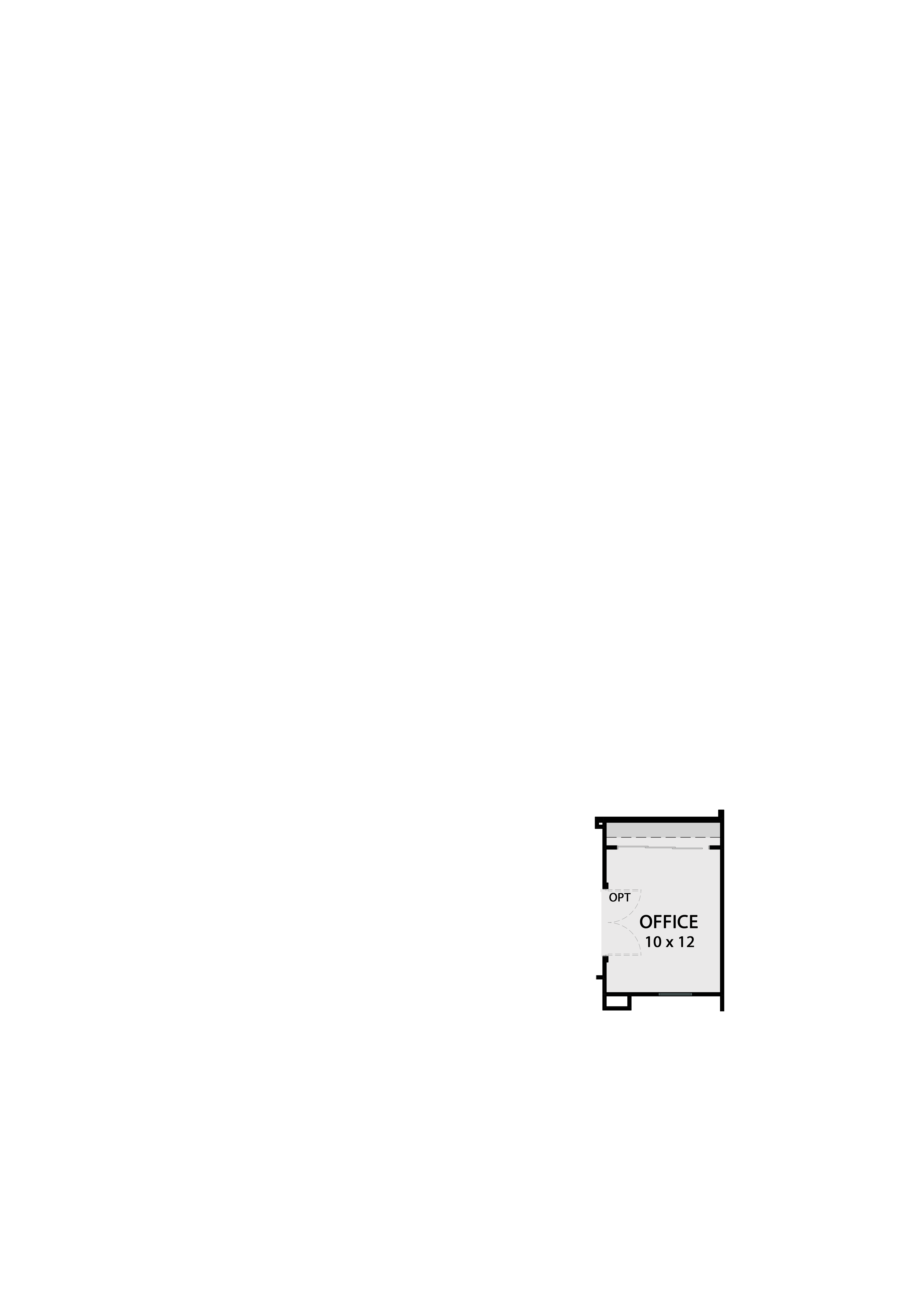Office Option structural overlay — converts Bedroom 3 into a dedicated home office